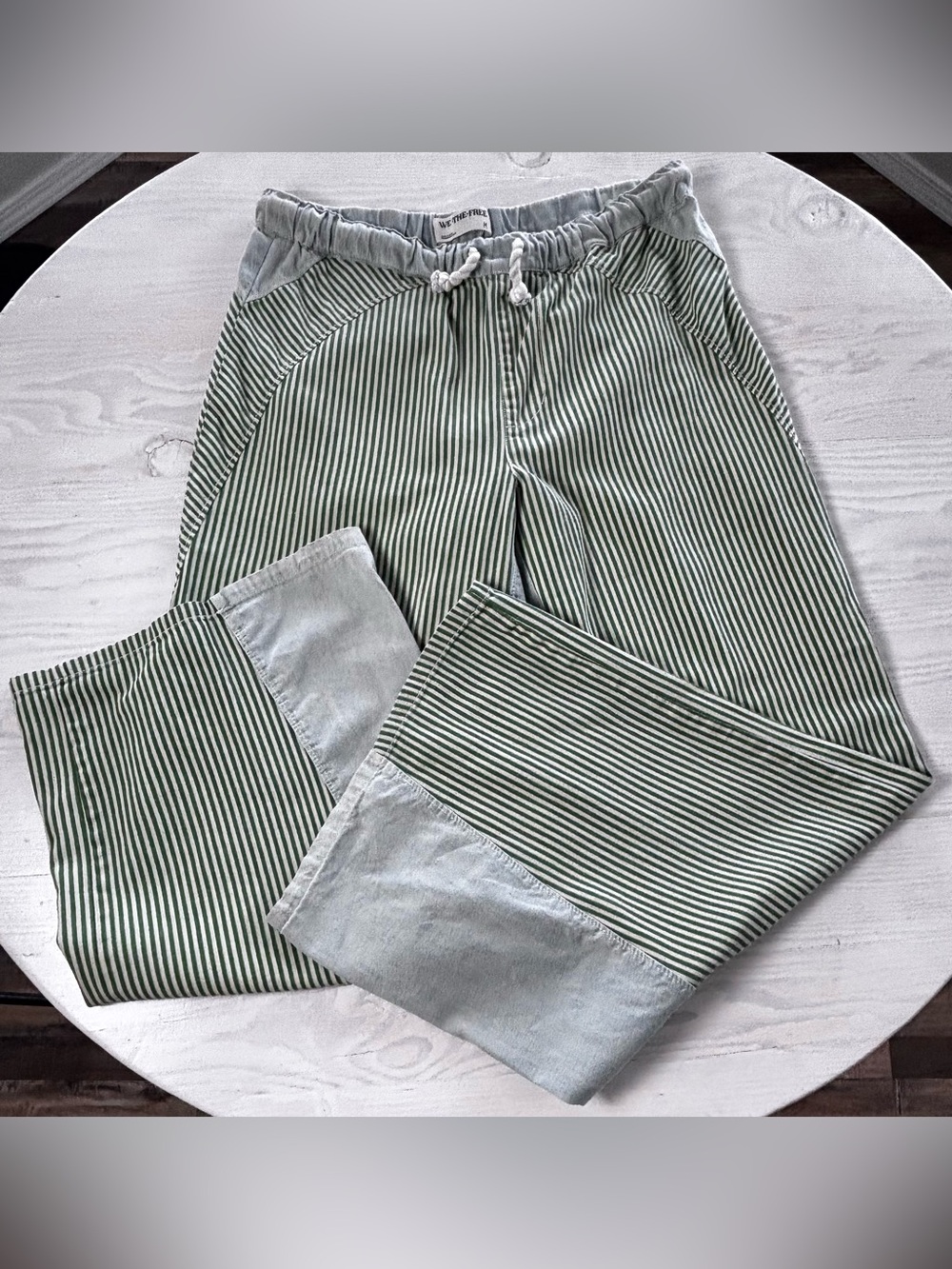 We The Free Milo Striped Pull-On Jeans Size Medium - Picture 6 of 9